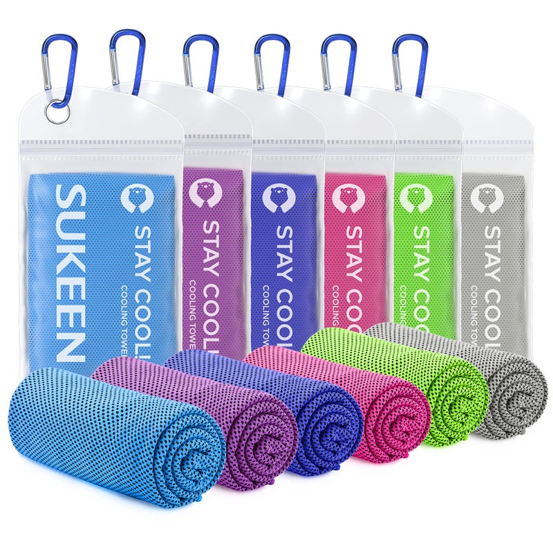 Sukeen Cooling Towel (40"x12") for Neck & Head - Soft Breathable Chilly Sweat Towel for Yoga, Golf, Gym, Camping, Running, Workout & More Activities - Image 1